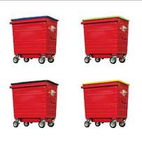 Can Sbwriel Cam Galfanedig